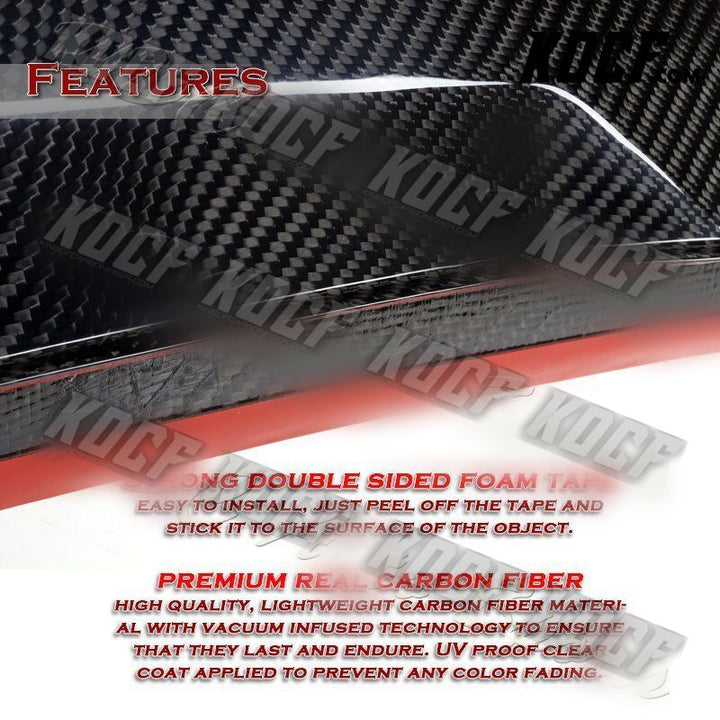 For 2006-2015 Honda Civic Sedan Real Carbon Fiber Rear Window Visor Spoiler Wing - KOCF.com - Car Parts