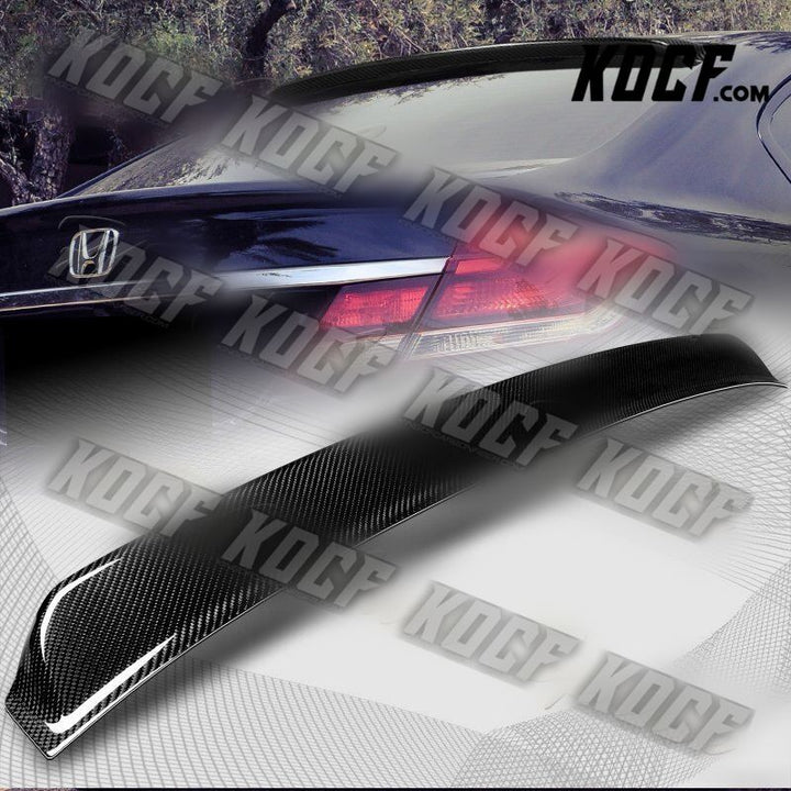 For 2006-2015 Honda Civic Sedan Real Carbon Fiber Rear Window Visor Spoiler Wing - KOCF.com - Car Parts