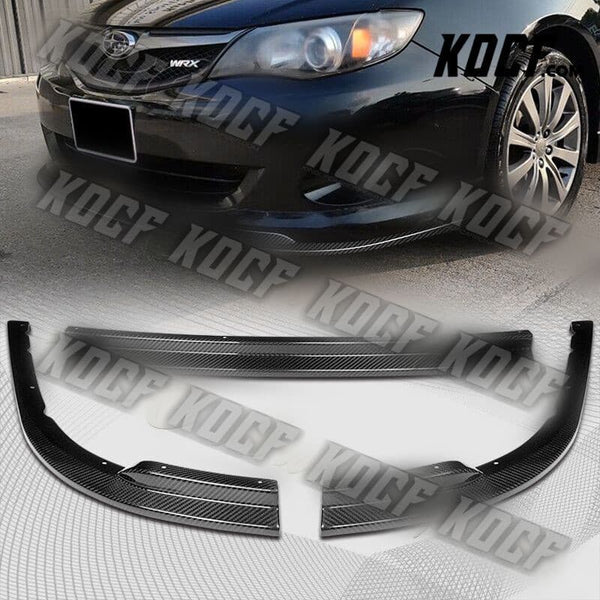 For 2008-2010 Subaru Impreza WRX Premium CS-Style Carbon Fiber Front Bumper Lip - KOCF.com - Car Parts