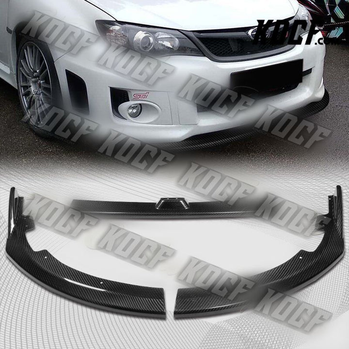 For 2008-2010 Subaru Impreza WRX STi CS2-Style Real Carbon Front Bumper Body Lip - KOCF.com - Car Parts