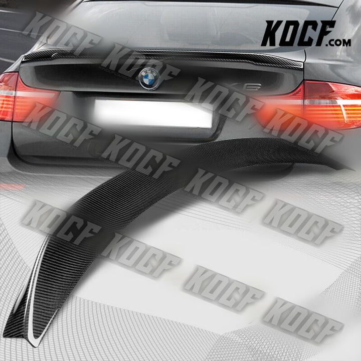 For 2008-2014 BMW E71 X6 SUV P2-Style Real Carbon Fiber Rear Trunk Spoiler Wing - KOCF.com - Car Parts