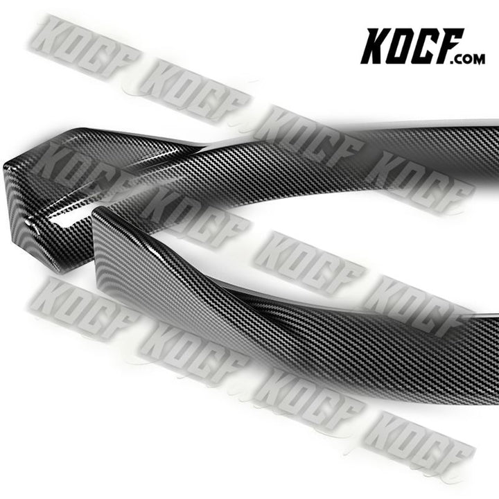 For 2009-2012 Audi A4 B8 Sedan STP-Style Carbon Look Front Bumper Spoiler Lip - KOCF.com - Car Parts