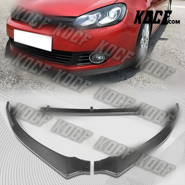 For 2010-2013 Volkswagen Golf 6 Carbon Look Front Bumper Body Kit Spoiler Lip - KOCF.com - Car Parts