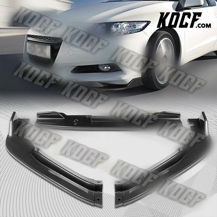 For 2011-2012 Honda CR-Z JP-Style Carbon Look Front Bumper Body Kit Spoiler Lip - KOCF.com - Car Parts