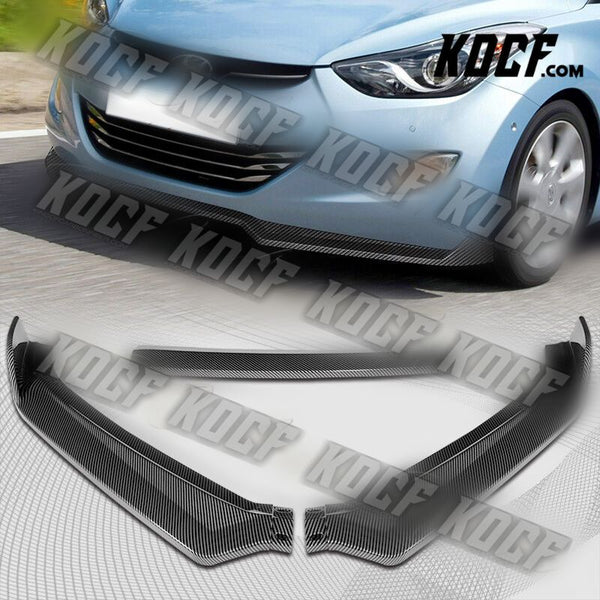 For 2011-2013 Hyundai Elantra Sedan Carbon Painted Front Bumper Body Spoiler Lip - KOCF.com - Car Parts