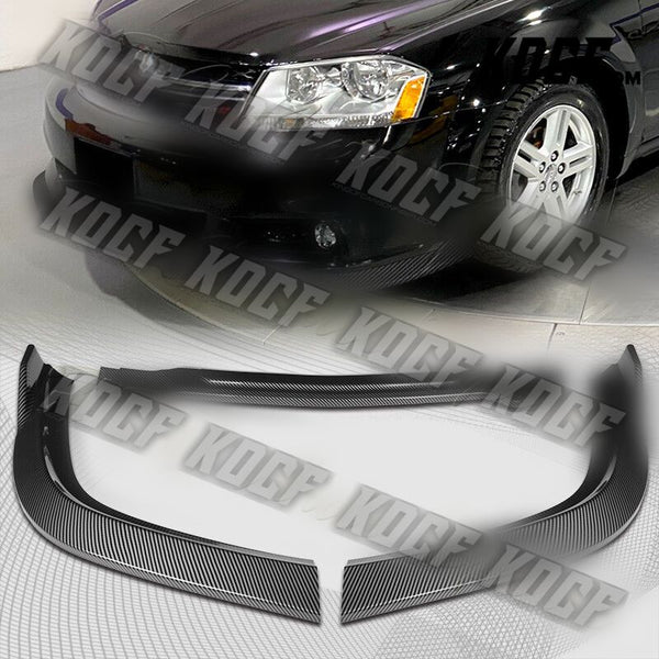 For 2011-2014 Dodge Avenger STP-Style Carbon Look Front Bumper Body Spoiler Lip - KOCF.com - Car Parts