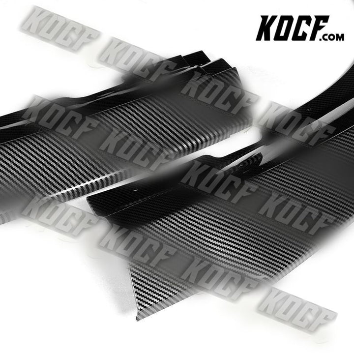 For 2011-2014 Dodge Charger STP-Style Carbon Look Front Bumper Body Spoiler Lip - KOCF.com - Car Parts