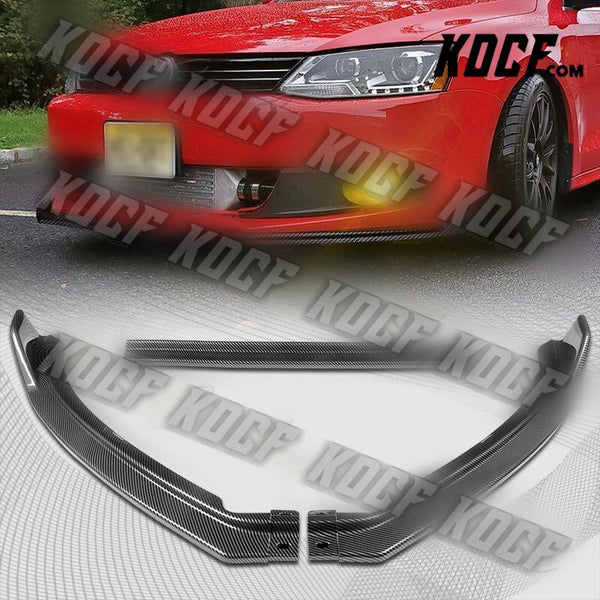 For 2011-2014 Volkswagen Jetta MK6 Carbon Look Front Bumper Splitter Spoiler Lip - KOCF.com - Car Parts