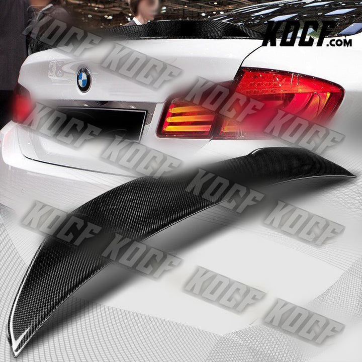 For 2011-2016 BMW 5-Series F10 F18 PSM-Style Carbon Fiber Rear Trunk Spoiler - KOCF.com - Car Parts