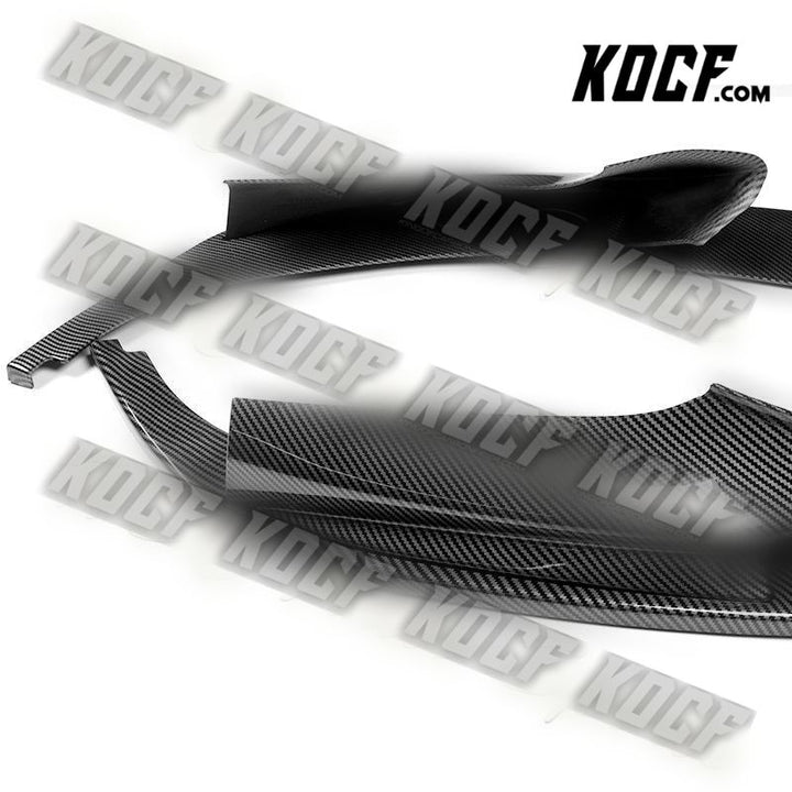 For 2011-2016 BMW F10 528i 530i M-Sport Carbon Look Front Bumper Spoiler Lip 4pc - KOCF.com - Car Parts