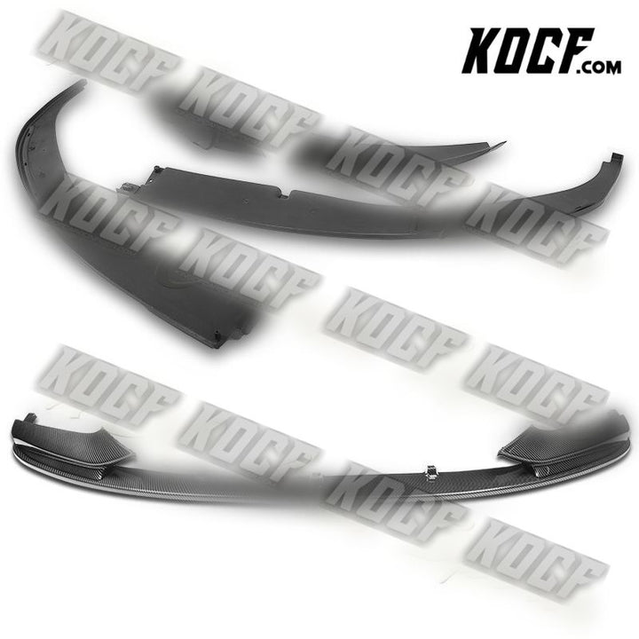 For 2011-2016 BMW F10 528i 530i M-Sport Carbon Look Front Bumper Spoiler Lip 4pc - KOCF.com - Car Parts