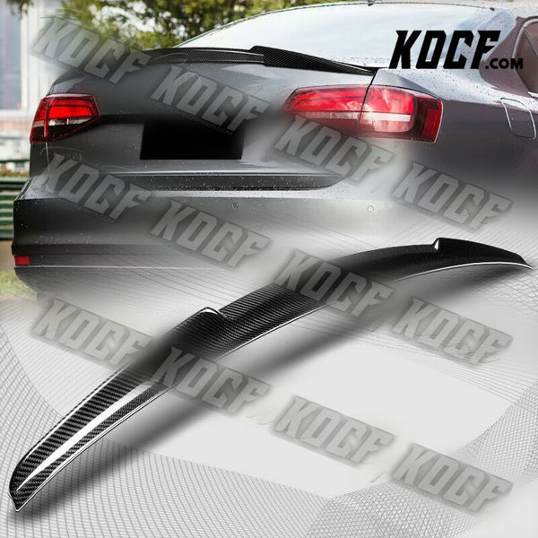 For 2011-2018 Volkswagen VW Jetta V-Style Real Carbon Fiber Trunk Spoiler Wing - KOCF.com - Car Parts