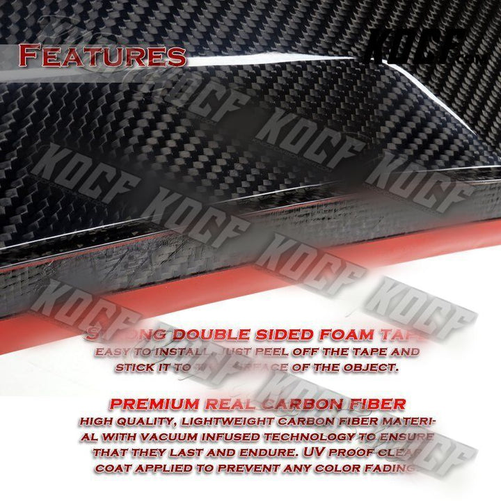 For 2012-2015 Honda Civic 4DR V2-Style Real Carbon Fiber Rear Trunk Spoiler Wing - KOCF.com - Car Parts