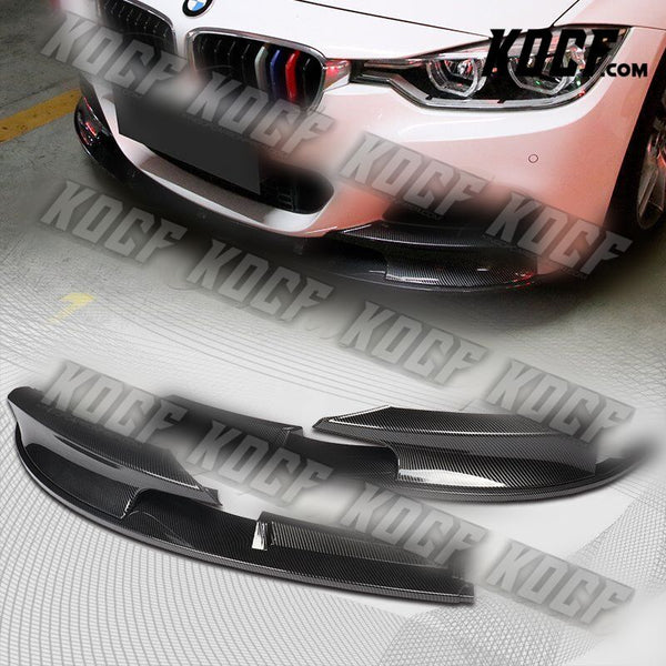 For 2012-2018 BMW M-Sport M-Tech Carbon Style Front Bumper Body Kit Lip 2PCS - KOCF.com - Car Parts