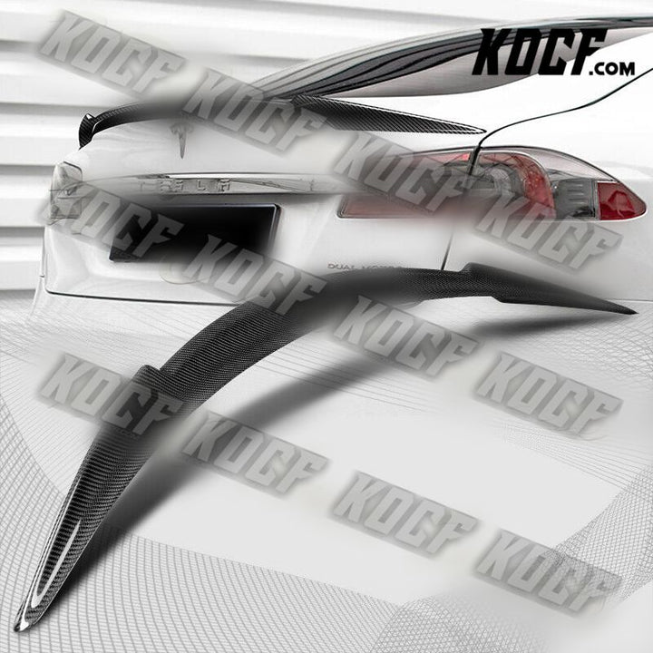 For 2012-2022 Tesla Model S V-Style Real Carbon Fiber Rear Trunk Spoiler Wing - KOCF.com - Car Parts