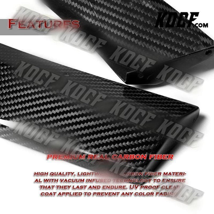 For 2011-2013 BMW 3-Series E92 E93 Real Carbon Fiber Front Bumper Spoiler Lip - KOCF.com - Car Parts