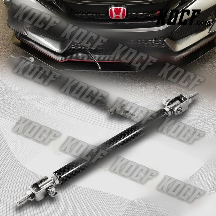 100mm Adjustable Carbon Fiber Look Bumper Splitter Lip Strut Support Rod Tie Bar - KOCF.com - Car Parts