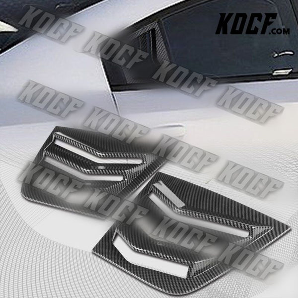 For 11-21 Dodge Charger Carbon Look Side Window Louvers Scoop Windshield Cover - KOCF.com - Car Parts