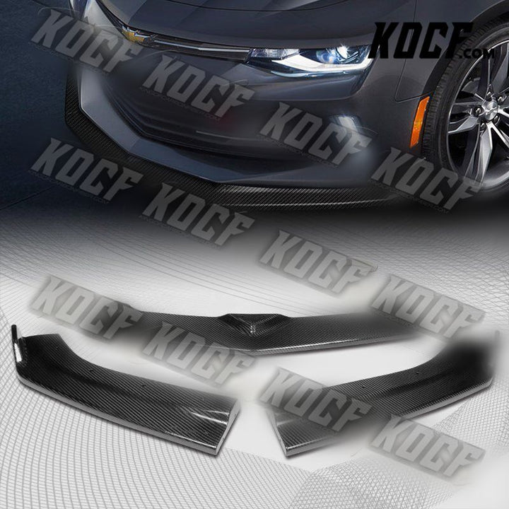 For 2016-2018 Chevy Camaro Real Carbon Fiber ZL1 Style Front Bumper Body Kit Lip - KOCF.com - Car Parts