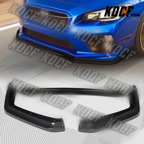 For 2015-2021 Subaru WRX STi CS-Style Real Carbon Fiber Front Bumper Body Lip - KOCF.com - Car Parts