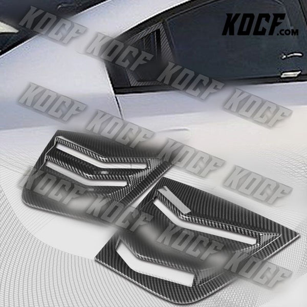 For 2011-2021 Dodge Charger Carbon Look Side Window Louvers Scoop Cover Vent 2pc - KOCF.com - Car Parts