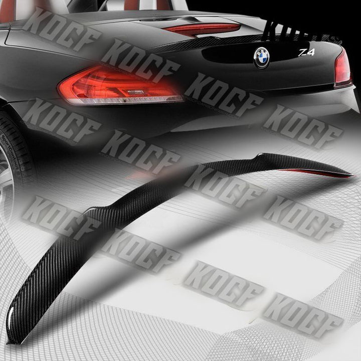 For 09-16 BMW Z4 E89 V-Style 100% Real Carbon Fiber Rear Trunk Lid Spoiler Wing - KOCF.com - Car Parts