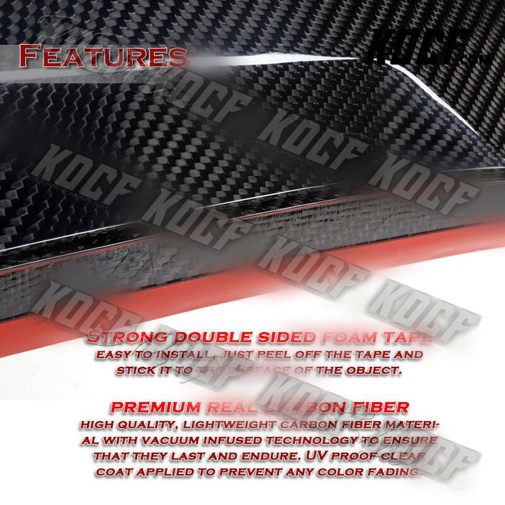 For 2017-2022 Audi A4 S4 S-Line B9 STP-Style Carbon Fiber Trunk Lid Spoiler Wing - KOCF.com - Car Parts