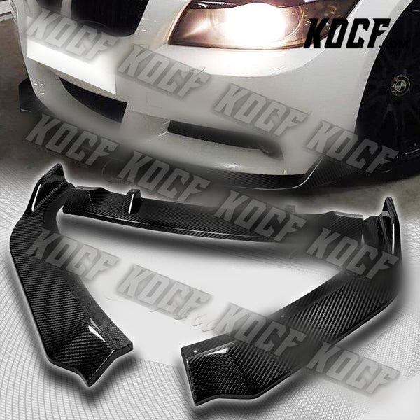 For 2006-2008 BMW E90 E91 3-Series H-Style Carbon Fiber Front Bumper Spoiler Lip - KOCF.com - Car Parts