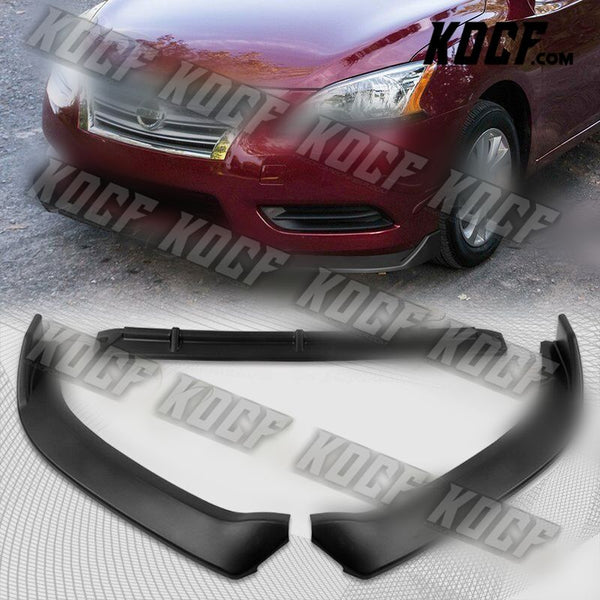 For 2013-2015 Nissan Sentra Matt Black Front Bumper Body Splitter Spoiler Lip - KOCF.com - Car Parts