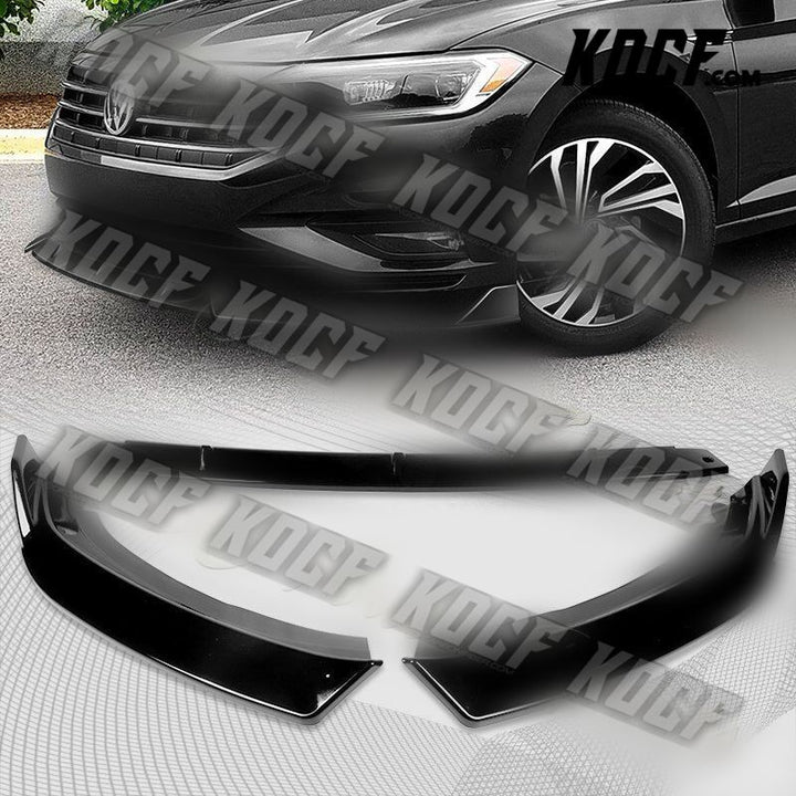 For 2019-2021 Volkswagen Jetta Painted Black Front Bumper Splitter Spoiler Lip - KOCF.com - Car Parts