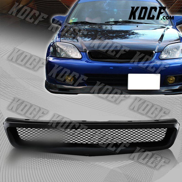 For 1999-2000 Honda Civic JDM Type R Black Mesh ABS Front Hood Grille Grill - KOCF.com - Car Parts