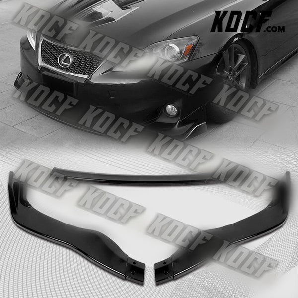 For 11-13 Lexus IS250 IS350 Painted Black Front Bumper Body Splitter Spoiler Lip - KOCF.com - Car Parts