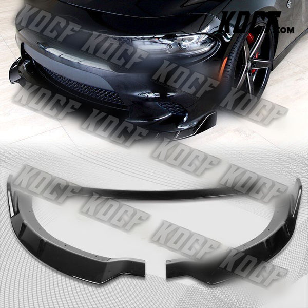 For 15-21 Dodge Charger RA-Style Painted Black Front Bumper Splitter Spoiler Lip - KOCF.com - Car Parts