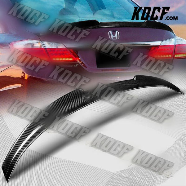 For 2013-2017 Honda Accord Sedan V-Style Carbon Fiber Rear Trunk Spoiler Wing - KOCF.com - Car Parts