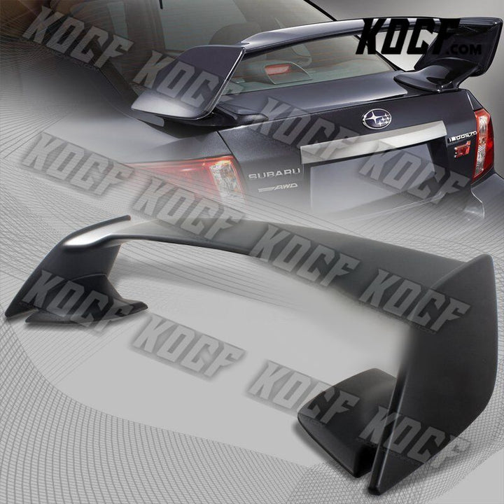 For 2008-2014 Subaru Impreza WRX Unpainted Black ABS Rear Trunk Spoiler Wing - KOCF.com - Car Parts