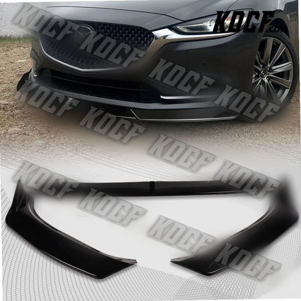 For 19-21 Mazda 6 Atenza JDM Painted Black Front Bumper Splitter Spoiler Lip Kit - KOCF.com - Car Parts