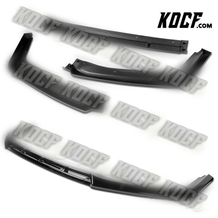 For 17-21 Honda Civic Hatchback Painted Black MUG-Style Front Bumper Spoiler Lip - KOCF.com - Car Parts