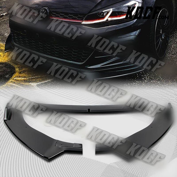 For 14-20 Volkswagen Golf GTI MK7 Painted BLK Front Bumper Splitter Spoiler Lip - KOCF.com - Car Parts