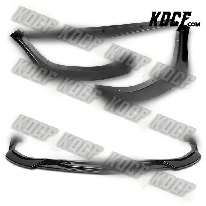 For 2020-2022 Hyundai Sonata CK-Style Painted Black Front Bumper Spoiler Lip Kit - KOCF.com - Car Parts