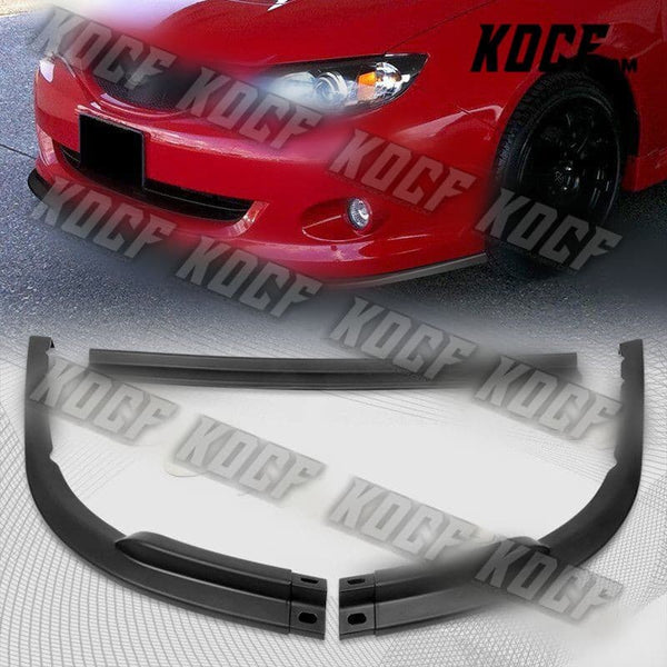 For 2008-2010 Subaru Impreza WRX Premium CS-Style Black Front Bumper Spoiler Lip - KOCF.com - Car Parts