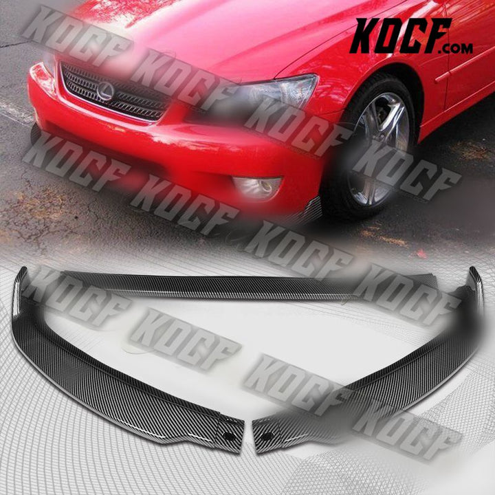 For 2001-2005 Lexus IS300 STP-Style Carbon Look Front Bumper Body Spoiler Lip - KOCF.com - Car Parts