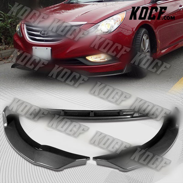 For 11-14 Hyundai Sonata STP-Style Carbon Look Front Bumper Splitter Spoiler Lip - KOCF.com - Car Parts