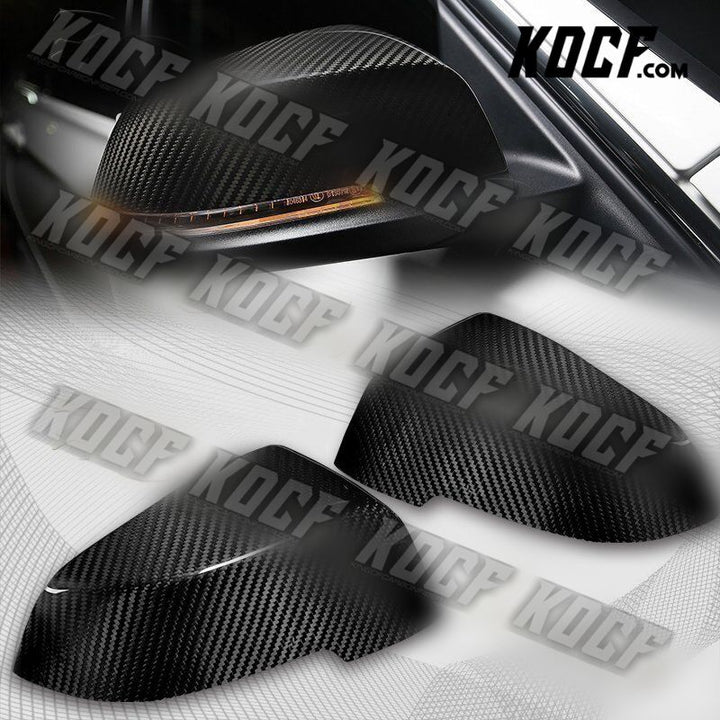 For 2014-2016 BMW F10 F11 5-Series 100% Real Carbon Fiber Side Mirror Cover Cap - KOCF.com - Car Parts