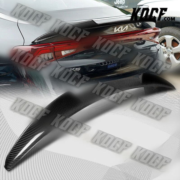 For 2021-2023 Kia K5 Optima V-Style Carbon Fiber Duckbill Trunk Lid Spoiler Wing - KOCF.com - Car Parts