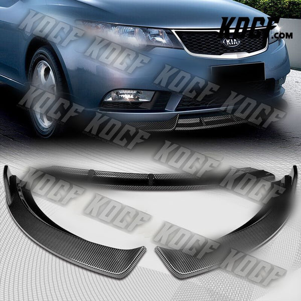 For 2010-2013 Kia Forte STP-Style Carbon Look Front Bumper Splitter Spoiler Lip - KOCF.com - Car Parts