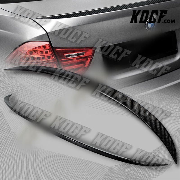 For BMW E90 M3 Style 3-Series 4 Door Real Carbon Fiber Rear Trunk Spoiler Wing - KOCF.com - Car Parts