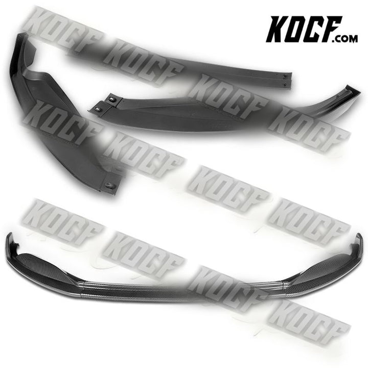 For 2013-2015 Lexus GS350 GS450h Base Carbon Look Front Bumper Spoiler Lip 3pcs - KOCF.com - Car Parts