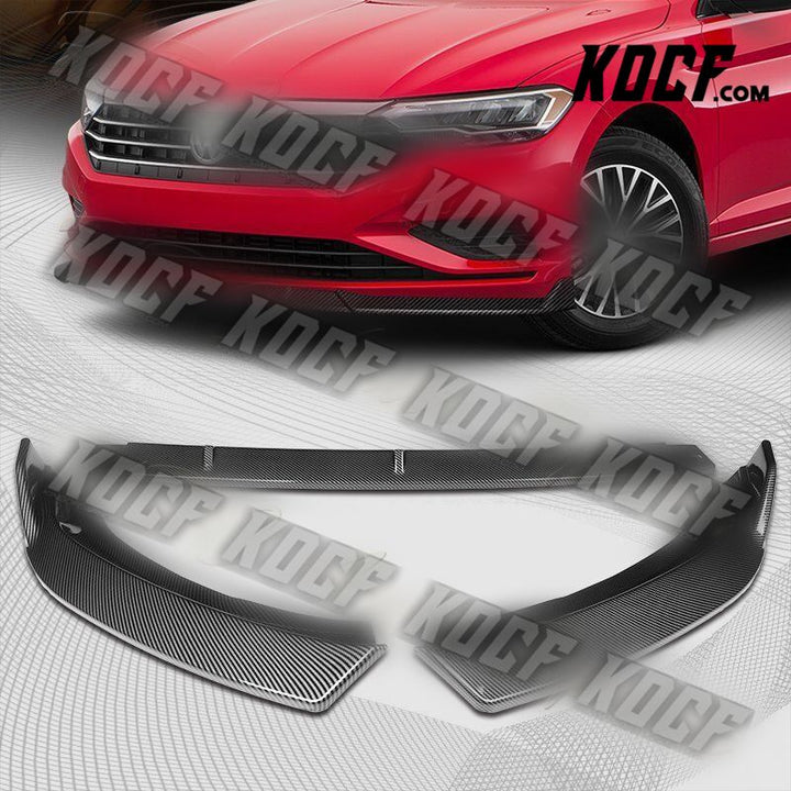 For 2019-2021 Volkswagen VW Jetta Carbon Look Front Bumper Splitter Spoiler Lip - KOCF.com - Car Parts