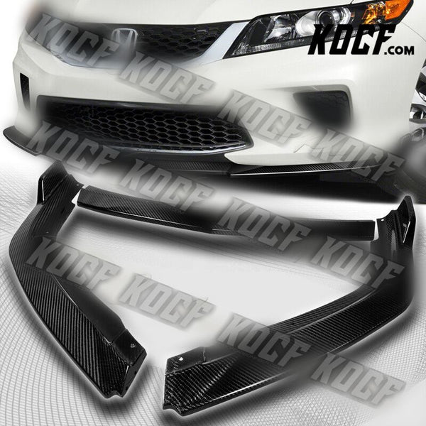 For 2013-2015 Honda Accord Coupe Carbon Fiber Front Bumper Splitter Spoiler Lip - KOCF.com - Car Parts