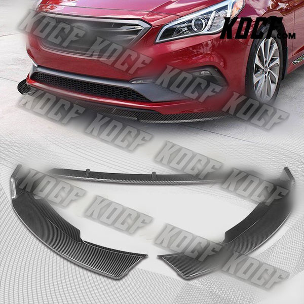 For 15-17 Hyundai Sonata Carbon Look STP-Style Front Bumper Splitter Spoiler Lip - KOCF.com - Car Parts